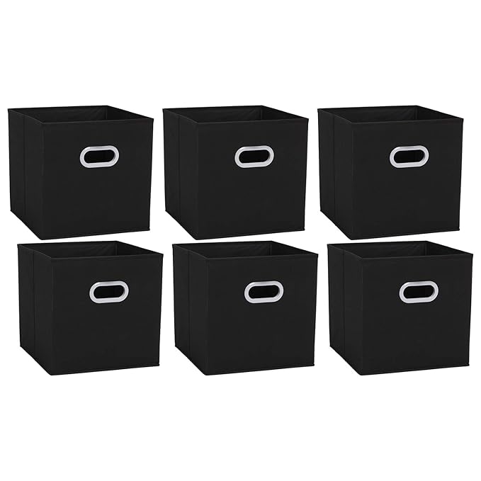 UMI. by Amazon - Cubos de Almacenaje de Tela, Set de 6 Cajas de