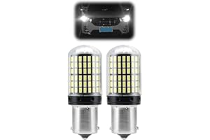 Yenblow 1156 1141 1003 7506 BA15S LED Bulb, 2Pack 12 Volt DC Bayonet Single Contact Base Cool White Bulbs for RV Camper Interior Dome Exterior Porch Light Outdoor Landscape Lighting, 6500K
