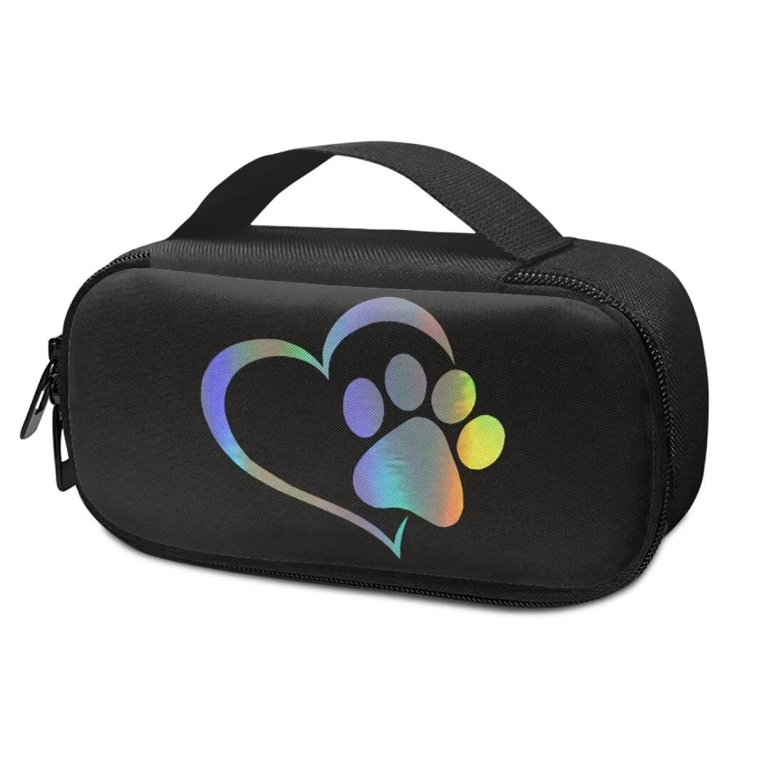 Suhoaziia Love Paws Insulated Medicine Carrying Case for Diabetic Testing Kit Glucose Meter Storage Case Insulin Storage Bag for Insulin Pens Glucose Meters Medication