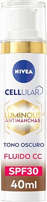 NIVEA Luminous 630 Anti-Stain Fluid CC SPF30 3-IN-1 (1 x 40 ml), creme CC com tripla ação, protetor solar facial com cor, tom escuro