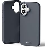 GOOSPERY Liquid Silicone Case Compatible with Magsafe, iPhone 16, Silky-Soft Touch Full Body Protection Shockproof Cover Case with Soft Microfiber Lining - Navy