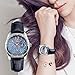 J.Market Womens Quartz Watch 50 Meters Waterproof Quartz Fashionable Watch with Genuine Leather Band (Red)