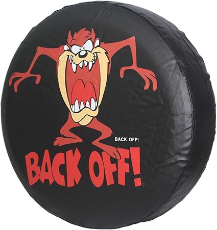 17 Inch SUV Spare Tire Cover Wheel Protector For All Cars With/"Back Off/" Black
