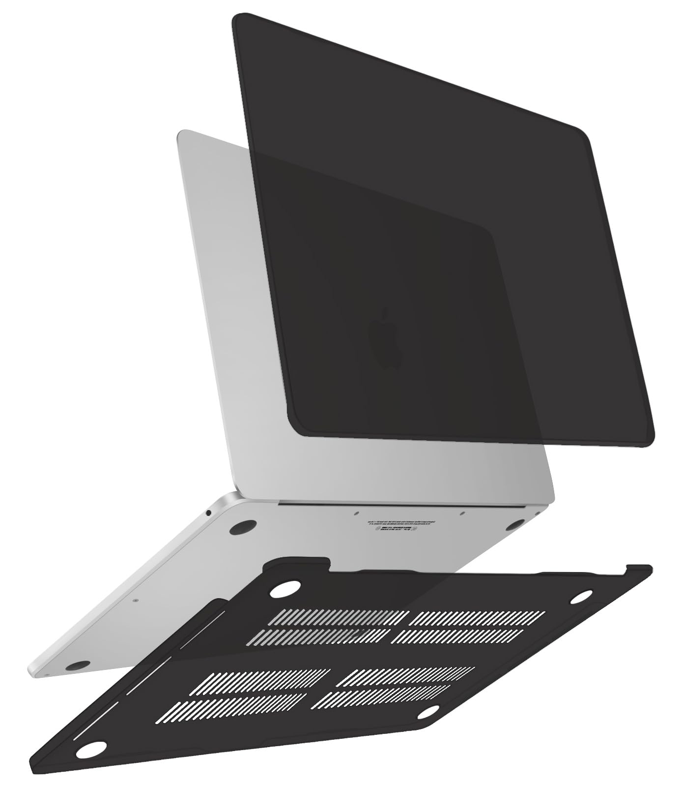 ZYB Compatible with MacBook Pro 13 Inch Case M2 M1 2022-2016 (A2338/A2289/A2251/A2159/A1989/A1706/A1708) Touch Bar, Plastic Slim Hard Shell Protective Cover, Black