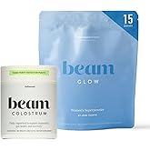 Beam Glow + Colostrum Powder Bundle – Beauty and Gut Health Superfood Duo for Radiant Skin, Healthy Hair, Immune Support, Digestive Balance, Hydration, and Daily Wellness from Within