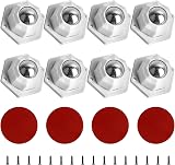 YSDMY 8 Pcs Self Adhesive Castors 20mm White 360° Rotation with 2 Holes view 1