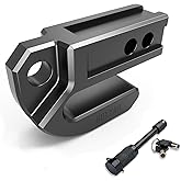 Tow Hitch Slider with Lock Pin & Trailer Hook Protection, 45000 lbs Capacity, Fits 2" Hitch Receiver, CNC Machined for Pickups, SUVs,Towing,Recovery