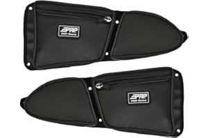 PRP Pair of Side Door Bags For Stock 2 Seat Polaris RZR XP 1000 Doors With Black Piping - One Driver Side Bag, One Passenger Side