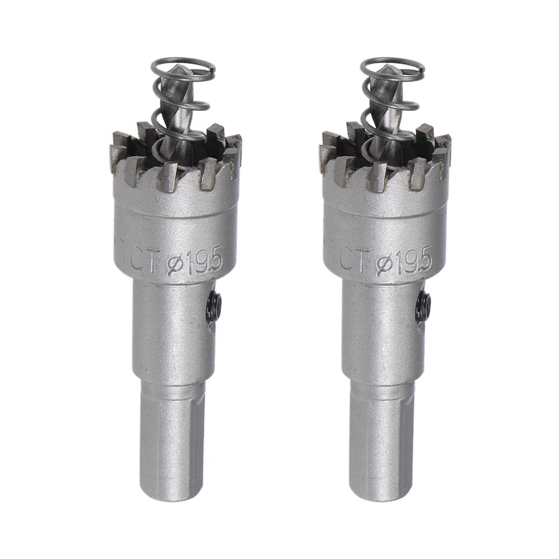 sourcing map 19.5mm Carbide Hole Cutter, Hole Saws for Stainless Steel Sheet Metal, High Density Carbide Tooth, 2pcs
