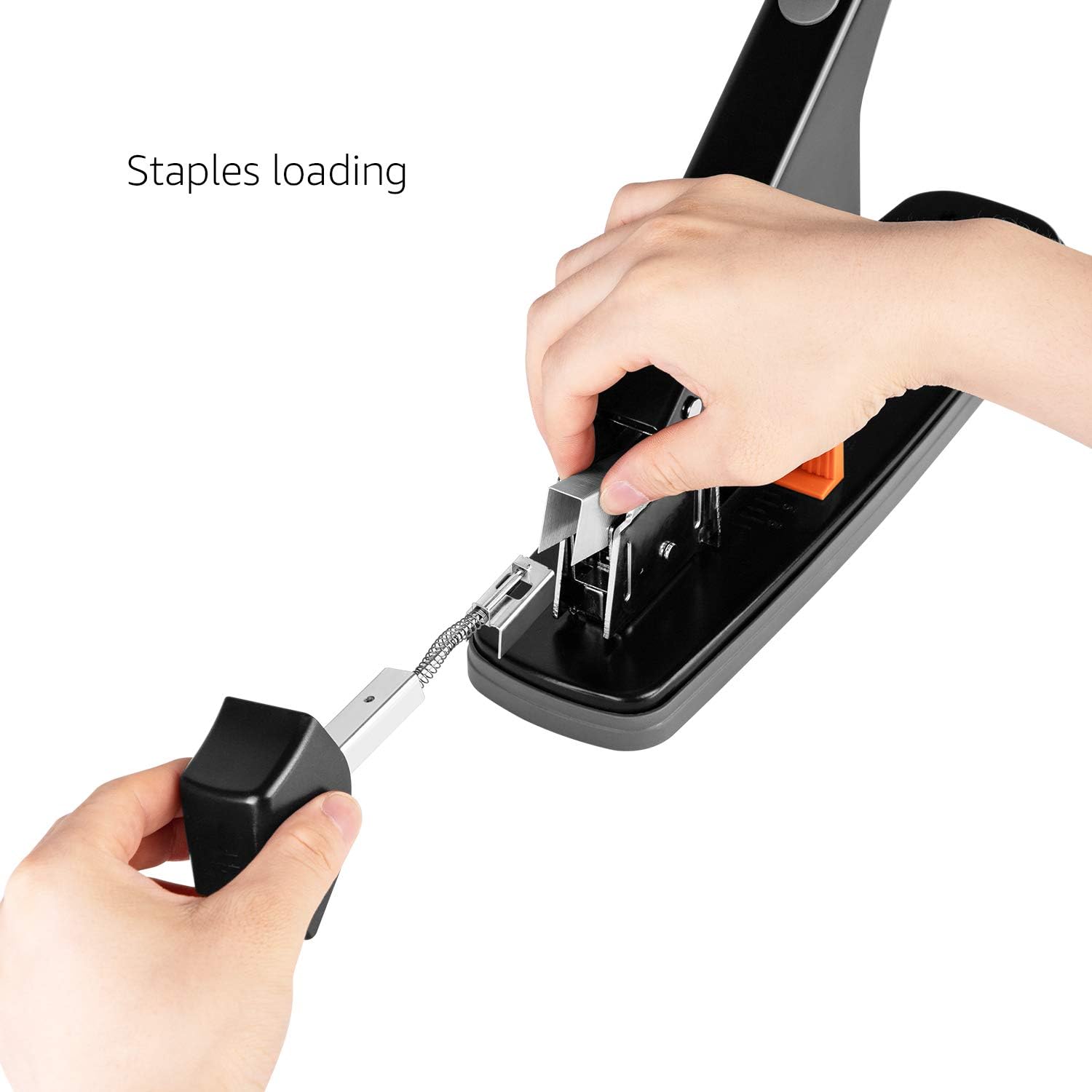 Amazon Basics Effortless Heavy-Duty Stapler, 130 Sheets, Black - Image 3