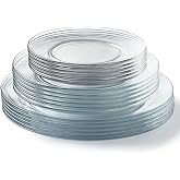Duralex Lys Glass Dinnerware Set &ndash; 18-Piece Clear Dinner, Dessert &amp; Soup Plates for All Occasions
