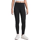 CRZ YOGA Girls Matte Thermal Fleece Lined Full Length Leggings - Casual Athletic High Waist Pants Winter Warm Kids Teen