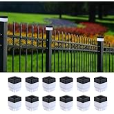 Yesprumlves Fence Lights Solar Powered Solar LED Fence Post Cap 2In x 2In(5cm x 5cm) for Wrought Iron, Aluminum, Garden & Out