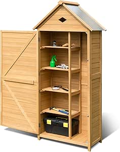 Costway - Armario de jardín para jardín, cobertizo para herramientas de