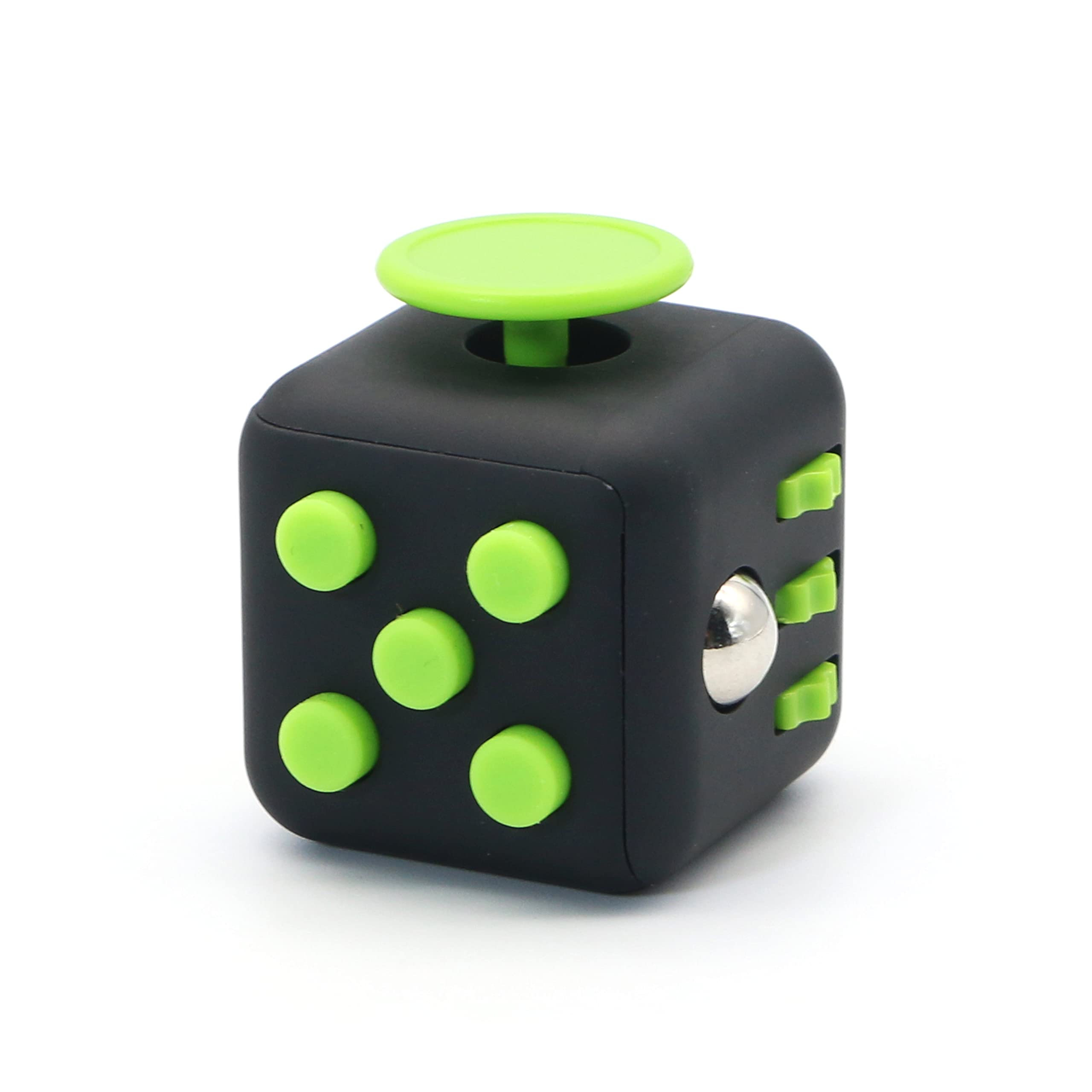 Appash Fidget Cube Stress Anxiety Pressure Relieving Toy Great for Adults and Children[Gift Idea][Relaxing Toy][Stress Reliever][Soft Material] (Black & Green)