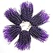 8 Inch Short Marlybob Crochet Hair 6 Small Bundles/Lot Kinky Curly Crochet Braids Ombre Braiding Hair Synthetic Hair Extension (1B/Purple)