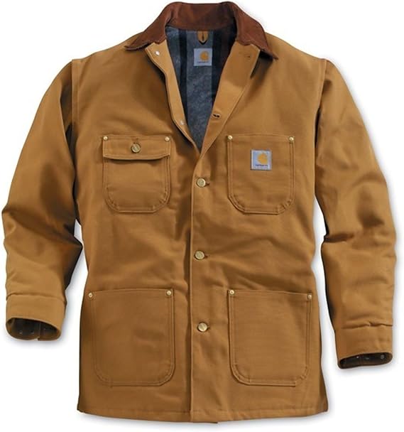 Carhartt Men's Duck Chore Coat Blanket Lined C001, Brown, XXLarge