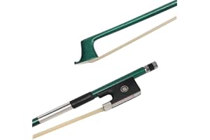 MUINS Carbon Fiber Violin Bow, Lightweight Anti-Deformation,Ultra-Stretchy Horse Hair,Violin Bow 4/4 Full Size Fiddle Bows For Professional Player Beginner Adults And Students (Green)