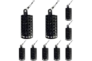 Fishing Feeders, Fishing Lure Cage Metal Carp Fishing Tackle Feeder Bait Holder Trap Basket 10PCS 10g