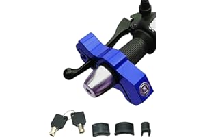 NAHNTAIPY Lock Motorcycle, Heavy Duty Anti Theft Adjustable Bike Handlebar Lock with 2 Keys Protect Your Motorcycle Street ATV, Blue