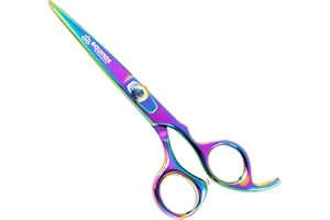 EQUINOX INTERNATIONAL Equinox Professional Hair Scissors - Hair Cutting Scissors Professional - 6.5” Overall Length - Razor Edge Barber Scissors for Men and Women - Premium Shears For Salon (Rainbow)