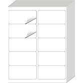 YEGAWEN Shipping Labels Stickers, 2"×4" Printable Mailing Label for Laser/Inkjet Printing- Matte White, Permanent Adhesive Labels Stickers