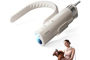 JirPet Pet Neck Dryer, Professional Dog Dryer for Pet Grooming, Hands-Free Dog Blow Dryer with Neck Hanging, Dog Hair Dryer with 3 Speeds & 4 Temp, Portable High Velocity Pet Dryer for Grooming Salon