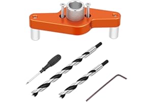 SLIIMU Floating Shelf Installation Dowel Jig Kit with 1/2 x 9.8'' Drill Bit, Mantle Straight Hole Drill Guide for Hidden Shelf Bracket, Self Centering Doweling Drill Jig for Invisible Shelf Hardware