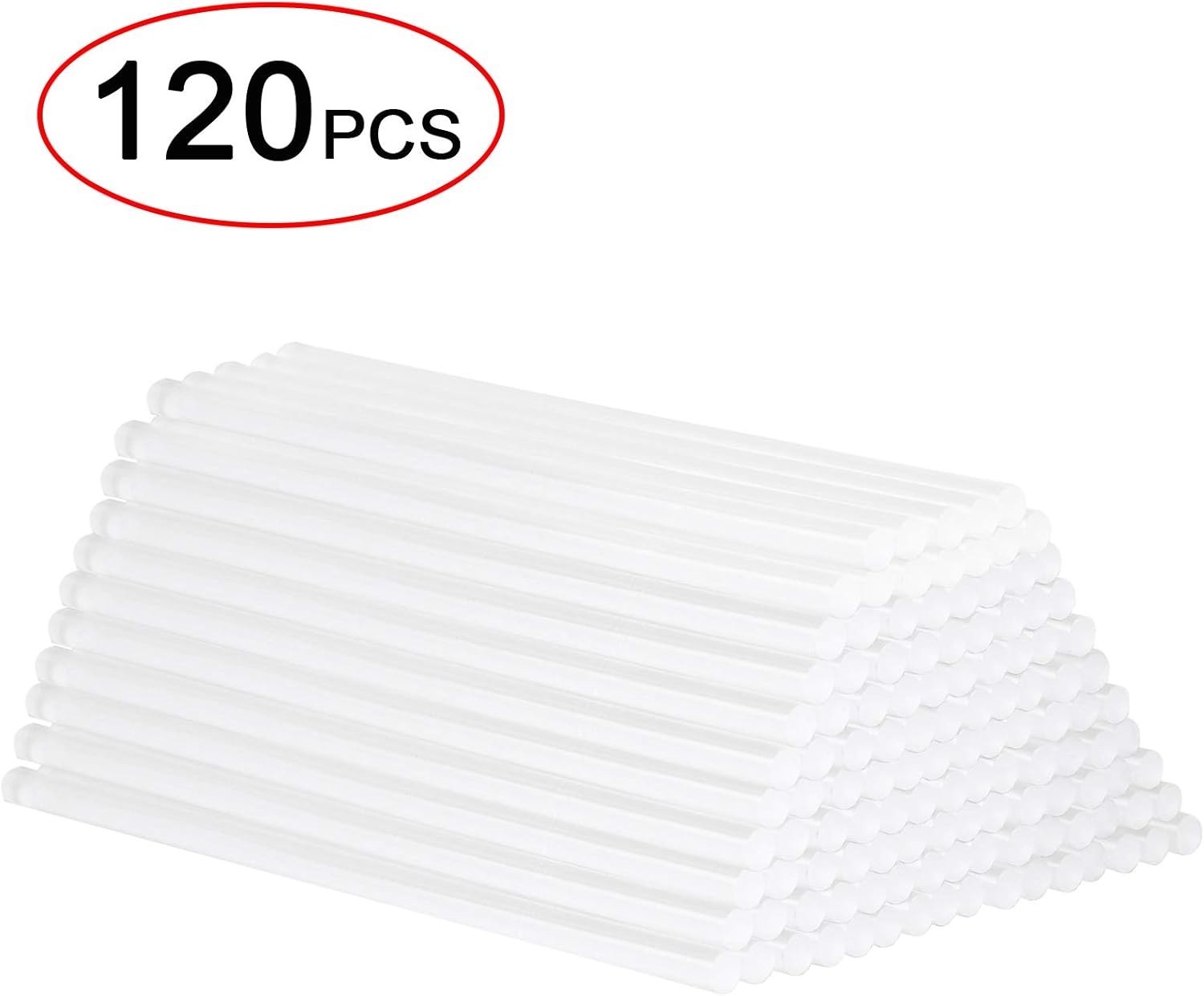 Mini Glue Gun Sticks 8" Long 0.27" Dia, T TOVIA 60 Count Transparent Hot Glue Gun Refill Sticks, All-Purpose Dual Temp Glue Sticks -