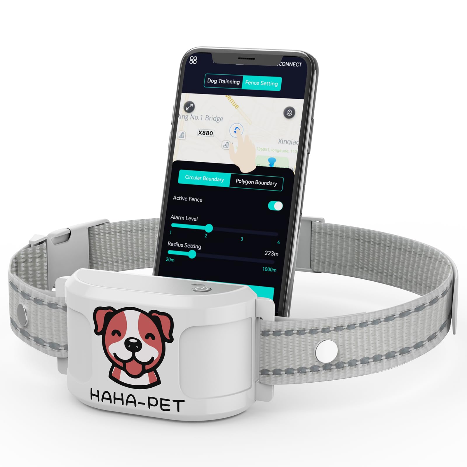 Photo 1 of WEUYUY GPS Wireless Dog Fence & Training Collar – No Subscription, App Geo-Fence 3280ft, 60-164ft Bluetooth Training, 3 Correction Modes, Auto Sleep/Wake, Long Battery Life, 3-Dog Support