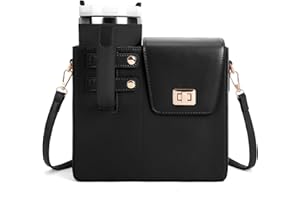 BBIQI Stanley Purse Cup Holder Bag with Strap- Outdoor Portable Crossbody Water Bottle Storage Bag for Stanley Cup Tumbler