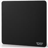 darkFlash Glass Mouse Pad 11.8&times;10.2 Inch, Ultra-Smooth Tempered Surface, Precision Tracking, Anti-Slip Rubber Base, Durable Etched Finish, Ideal for Gaming &amp; Work (Black, 11.8L x 10.2W inches)