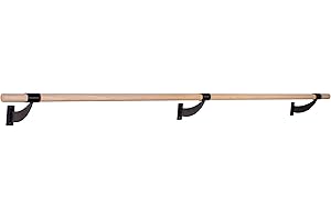 VITA VIBE VITA Barre Wall-Mounted Single Ballet Barre, Classic WB15, Wood | Fixed Height, Made in USA, Home, Studio or Gym Exercise Equipment for Kids & Adults | Dance, Fitness, Pilates