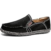 JAMONWU Men's Slip on Shoes Cloth Shoes Deck Shoes Canvas Leisure Vintage Casual Loafer Boat Shoes