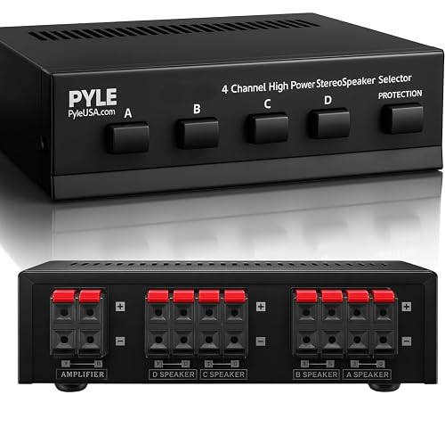 Premium New and Improved 4 Zone Channel Speaker Switch Selector Switch ...