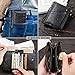 Contacts RFID Mens Genuine Leather Double Zipper Pocket, Black, Size One Size