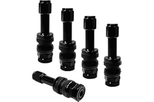 Gdnecad 5 PCS TR48E Tubeless Clamp-in Valve Stems, High-Pressure Aluminum Alloy Tire Valve Stems Replacement, Universal Autom