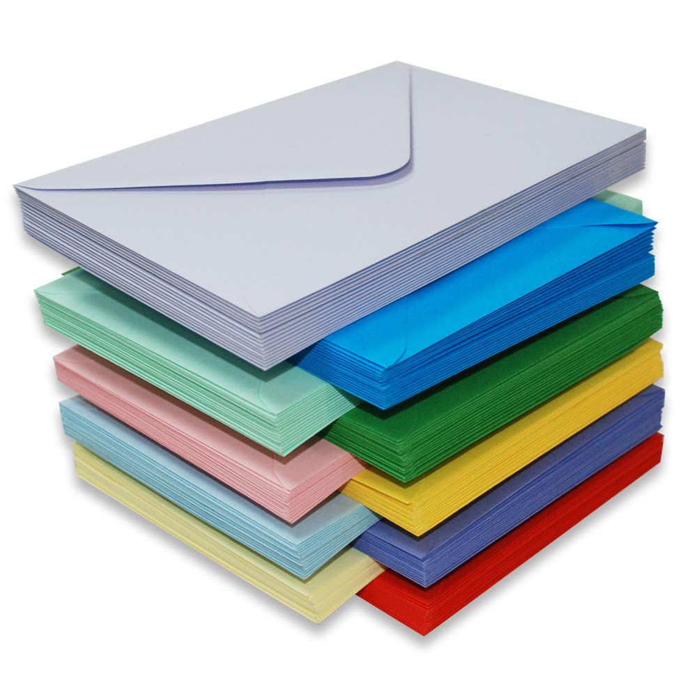 Craft UK 2281- 150 C5 envelopes in Assorted colours, Brights & Pastels — image 1