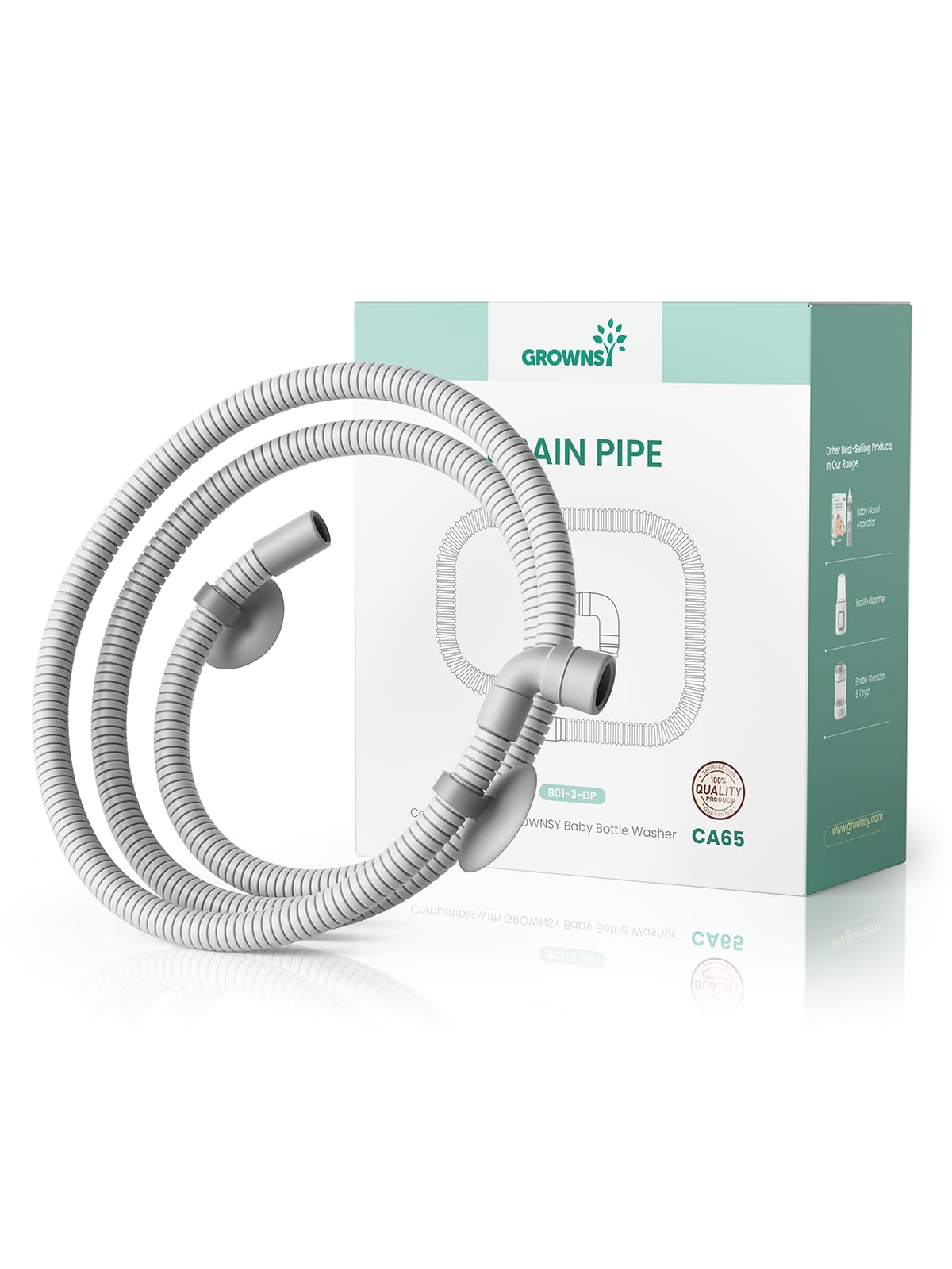 Photo 1 of Grownsy Drain Hose 1M, Soft, Durable and Flexible for GROWNSY EaseClean Bottle Washer, Momcozy and Papablic Baby Bottle Washer Replacement Accessory for Easy Water Drainage
