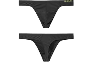JINSHI Men's Thong Underwear Sexy Ice Silk Glossy G String Male Athletic Thongs T Back For Men Bikini Briefs