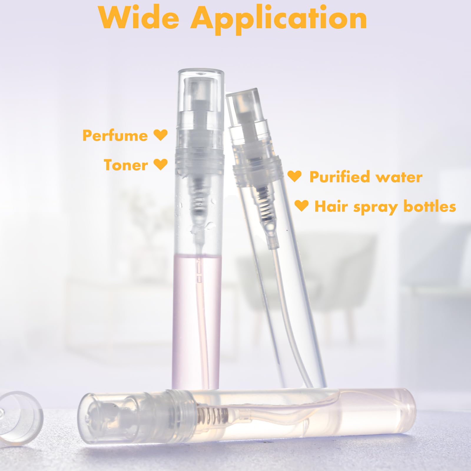 Mini Perfume Sample Bottles, 10 Pack 5 ml Plastic Small Perfume Spray Bottle, Fine Mist, Portable Perfume Travel Refillable Bottle, 2025 Upgraded atomizer sprayer for perfume, Clear
