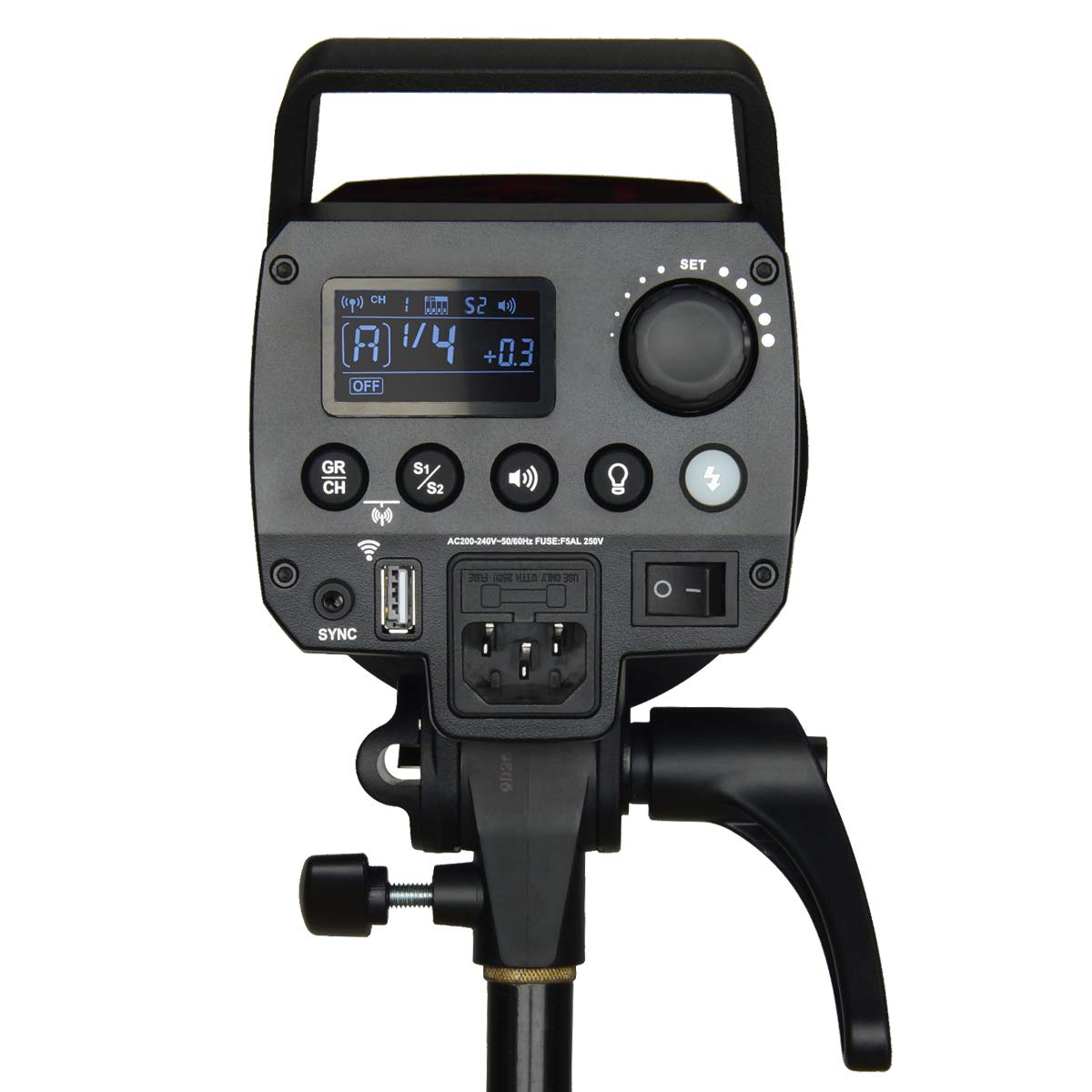 Godox MS300 300WS GN58 Flash Studio Strobe Monolight with Bowens Mount,Built-in Godox 2.4G Wireless System,0.1～1.8S Recycle time, Anti-Preflash, 1/32 to 1/1 Power Output,150W Modeling Lamp