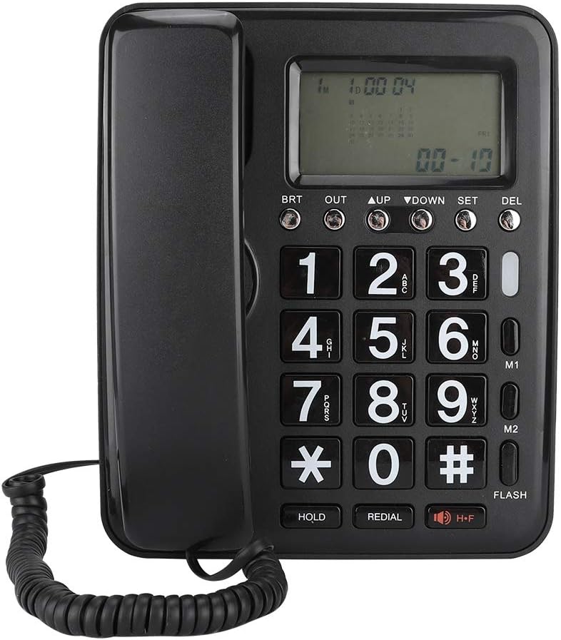 Tosuny Corded Phone, HandFree Calling Landline Telephone with Speaker Voice