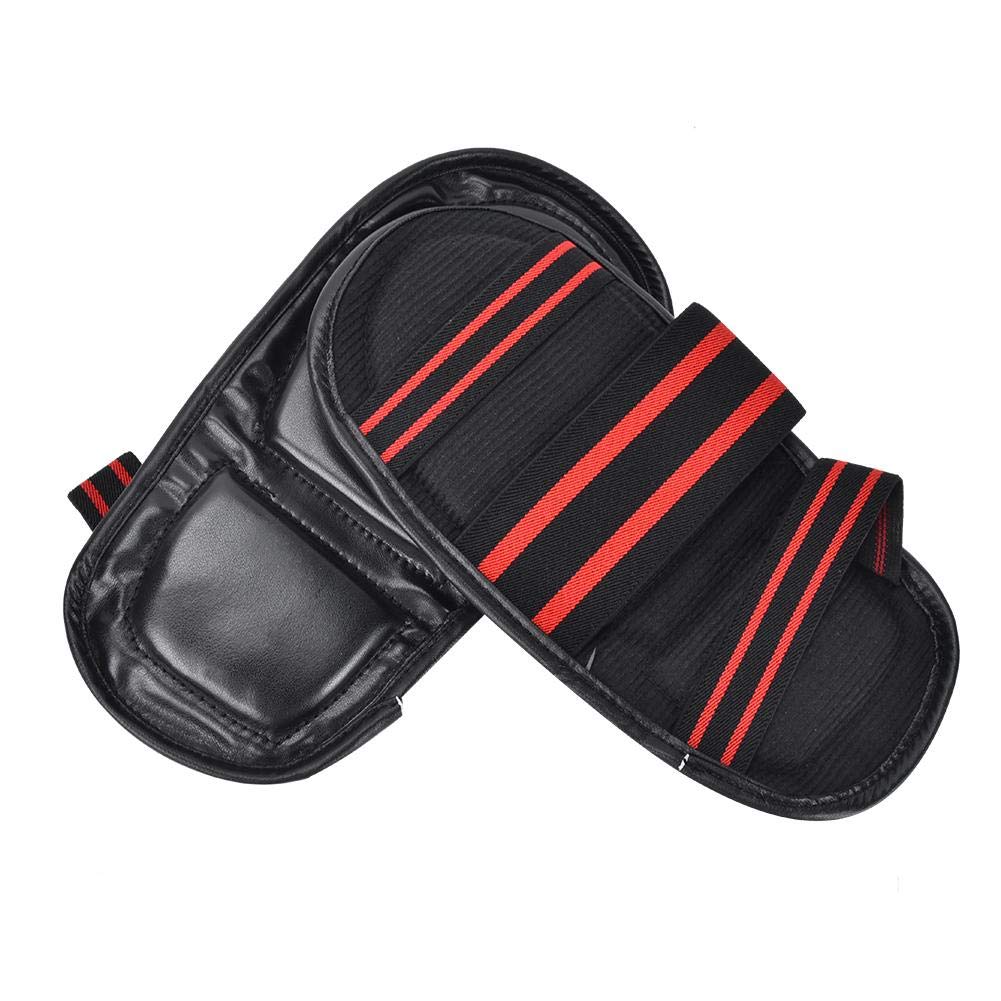 Keenso Instep Protector, Unisex Taekwondo Foot Protector Gear Martial Arts Fight Boxing Punch Bag Sparring Training MMA Thi Leather(Black) Taekwondo