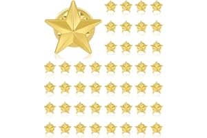 DISCAO 50/100/200/300/500 pieces small golden Star lapel pin Veterans Day Star pin Backpack Military Award pin Labor Day Fourth of July Memorial Day Star brooch costume decoration pins Clothes hats bulk