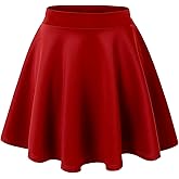 Made By Johnny Women's Basic Versatile Stretchy Flared Casual Mini Skater Skirt XS-3XL Plus Size