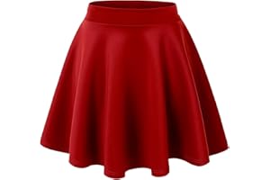 Made By Johnny Women's Basic Versatile Stretchy Flared Casual Mini Skater Skirt XS-3XL Plus Size