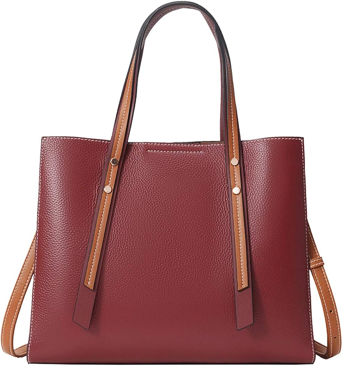 FOXER Leather Satchel Handbags for Women, Genuine Leather Ladies Top