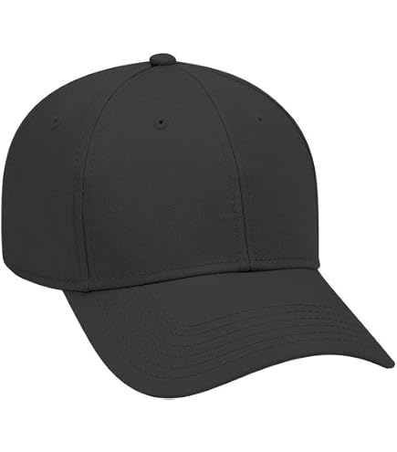 OTTO 6 Panel Low Profile Cotton Twill Cap - Black at Amazon Men's