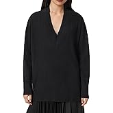 AllSaints Womens Bern Panel V Neck